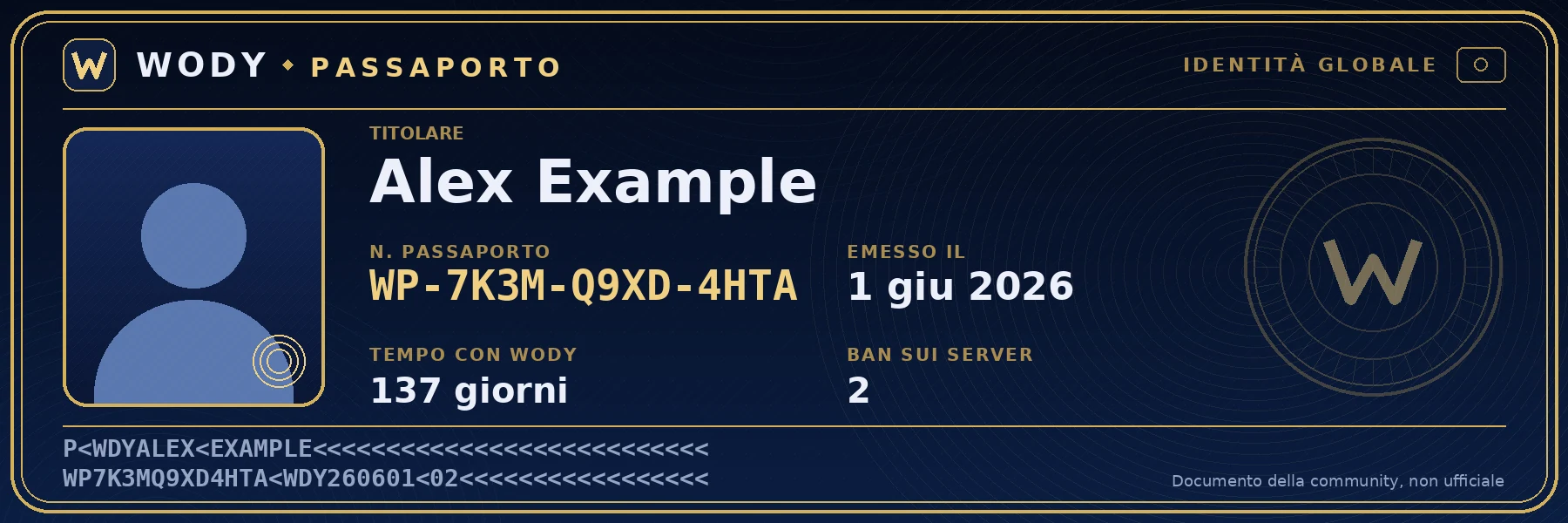 Anteprima della carta WODY PASSPORT